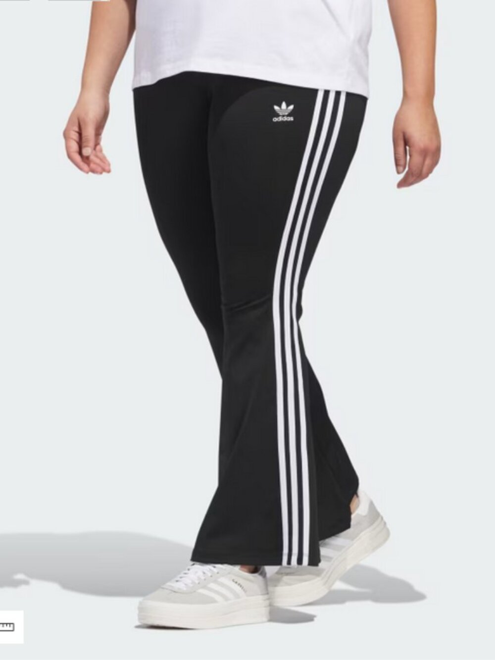 Adidas Originals Flared Leggings Athletic Pants Plus size 1X Black